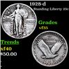 Image 1 : 1928-d Standing Liberty Quarter 25c Grades vf++