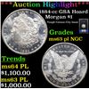 Image 1 : ***Auction Highlight*** NGC 1884-cc Morgan Dollar GSA Hoard $1 Graded ms63 pl By NGC (fc)