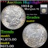 Image 1 : ***Auction Highlight*** 1904-p Morgan Dollar $1 Graded ms64+ By SEGS (fc)