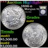 Image 1 : ***Auction Highlight*** 1896-o Morgan Dollar $1 Graded Select Unc By USCG (fc)