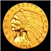 Image 2 : ***Auction Highlight*** 1914-d Gold Indian Quarter Eagle $2 1/2 Graded Select+ Unc By USCG (fc)