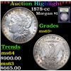 Image 1 : ***Auction Highlight*** 1878-cc Morgan Dollar $1 Graded Select+ Unc By USCG (fc)