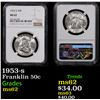 Image 1 : NGC 1953-s Franklin Half Dollar 50c Graded ms62 By NGC
