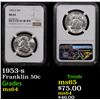 Image 1 : NGC 1953-s Franklin Half Dollar 50c Graded ms64 By NGC