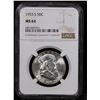 Image 2 : NGC 1953-s Franklin Half Dollar 50c Graded ms64 By NGC