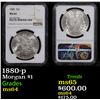 Image 1 : NGC 1880-p Morgan Dollar $1 Graded ms64 By NGC