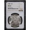 Image 2 : NGC 1880-p Morgan Dollar $1 Graded ms64 By NGC