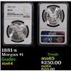 Image 1 : NGC 1881-s Morgan Dollar $1 Graded ms64 By NGC