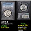 Image 1 : PCGS 1959-d Franklin Half Dollar 50c Graded ms64 fbl By PCGS