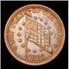 Image 2 : 1863 The Flag Civil War Token Fr-207/407a 1c Graded ms63 bn By SEGS