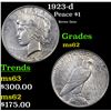 Image 1 : 1923-d Peace Dollar $1 Grades Select Unc