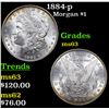 Image 1 : 1884-p Morgan Dollar $1 Grades Select Unc