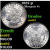 Image 1 : 1887-p Morgan Dollar $1 Grades Select Unc