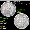 Image 1 : 1885-p Seated Liberty Dime 10c Grades xf+