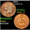 Image 1 : 1904 Indian Cent 1c Grades GEM++ RB