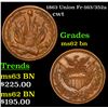 Image 1 : 1863 Union Civil War Token Fr-163/352a 1c Grades Select Unc BN