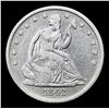 Image 2 : 1842 Medium Date Seated Half Dollar 50c Grades vf++