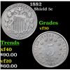 Image 1 : 1882 Shield Nickel 5c Grades vf++