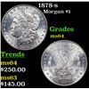 Image 1 : 1878-s Morgan Dollar $1 Grades Choice Unc
