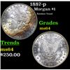 Image 1 : 1887-p Morgan Dollar $1 Grades Choice Unc