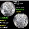 Image 1 : 1921-p Morgan Dollar $1 Grades GEM Unc