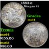 Image 1 : 1883-o Morgan Dollar $1 Grades Choice Unc