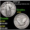 Image 1 : 1927-p Standing Liberty Quarter 25c Grades xf