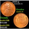 Image 1 : 1925-p Lincoln Cent 1c Grades Choice Unc RB