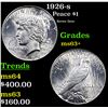Image 1 : 1926-s Peace Dollar $1 Grades Select+ Unc