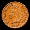 Image 2 : 1907 Indian Cent 1c Grades Select AU