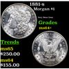 Image 1 : 1881-s Morgan Dollar $1 Grades Choice+ Unc
