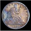 Image 2 : 1846 Tall Date Seated Half Dollar 50c Grades f, fine