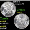 Image 1 : 1885-o Morgan Dollar $1 Grades Choice Unc