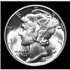 Image 2 : 1937-p Mercury Dime 10c Grades GEM+ FSB