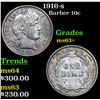 Image 1 : 1916-s Barber Dime 10c Grades Select+ Unc