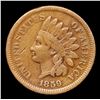 Image 2 : 1859 Indian Cent 1c Grades vf++