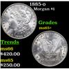 Image 1 : 1885-o Morgan Dollar $1 Grades GEM+ Unc