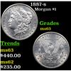 Image 1 : 1887-s Morgan Dollar $1 Grades Select Unc