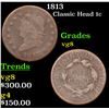 Image 1 : 1813 Classic Head Large Cent 1c Grades vg, very good