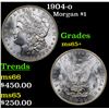 Image 1 : 1904-o Morgan Dollar $1 Grades GEM+ Unc
