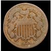 Image 2 : 1864 Large Motto Two Cent Piece 2c Grades g+