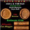 Image 1 : Lincoln Wheat cent 1c orig roll, 1909-s end, VDB other end