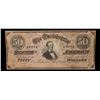 Image 2 : 1864 $50 Confederate States of America Richmond CSA Bank Note T-66 Grades vf+