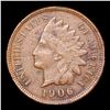 Image 2 : 1906 Indian Cent 1c Grades xf+