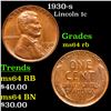 Image 1 : 1930-s Lincoln Cent 1c Grades Choice Unc RB