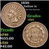Image 1 : 1859 Indian Cent 1c Grades vf+
