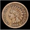 Image 2 : 1859 Indian Cent 1c Grades vf++