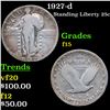 Image 1 : 1927-d Standing Liberty Quarter 25c Grades f+
