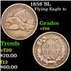 Image 1 : 1858 SL Flying Eagle Cent 1c Grades vf, very fine