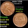 Image 1 : 1909 VDB Lincoln Cent 1c Grades GEM Unc BN